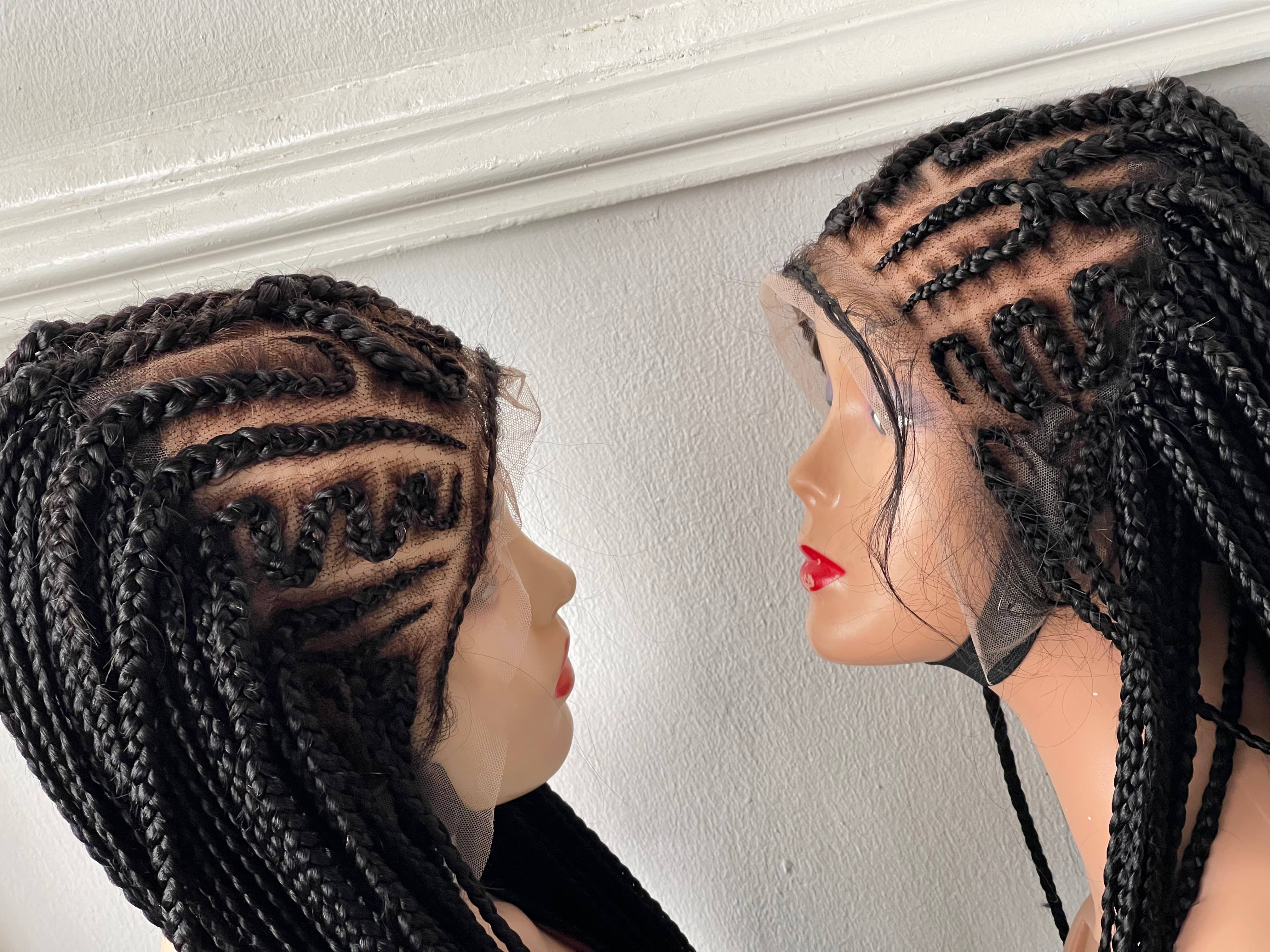 Lamuskwigs - Wholesale Wig/Hair Piece - Cornrow Braided wig for black women. Braided wig with elasti15