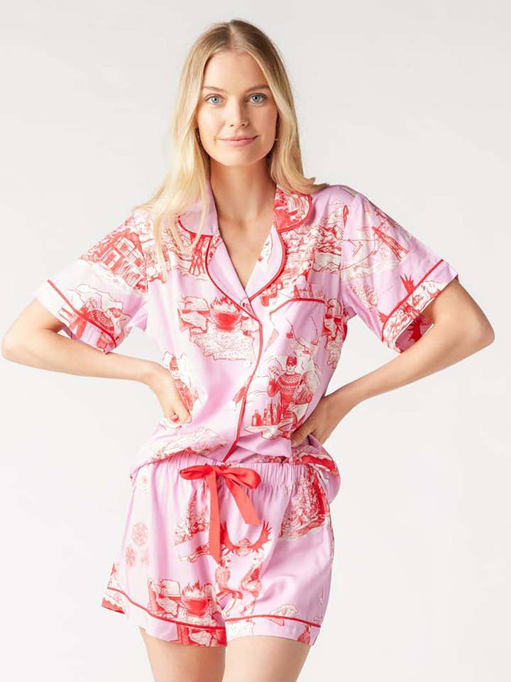 Ensemble de pyjama en toile Après Ski pour la vente par Katie Kime