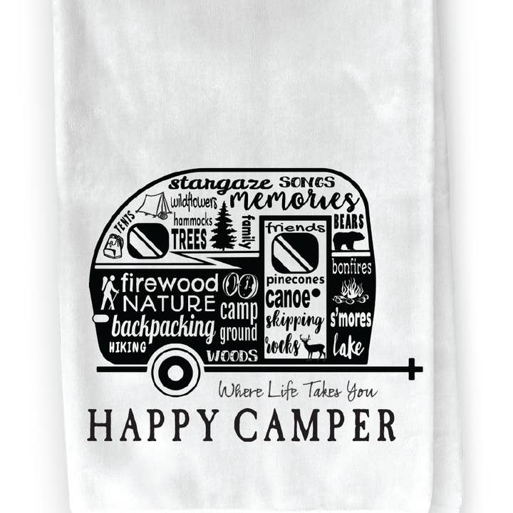 RV Icon Kitchen Towel - Where Life Takes You for wholesale by The Buffalo Works