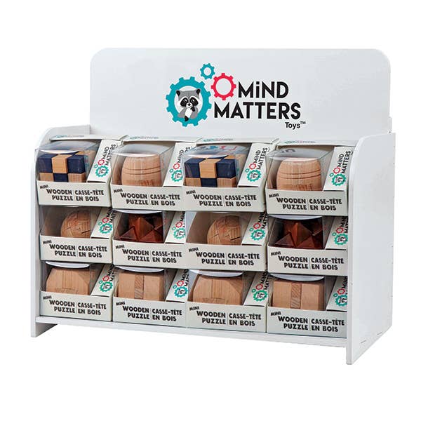 24 Mini Wood Puzzlers in A Display for wholesale by Autruche