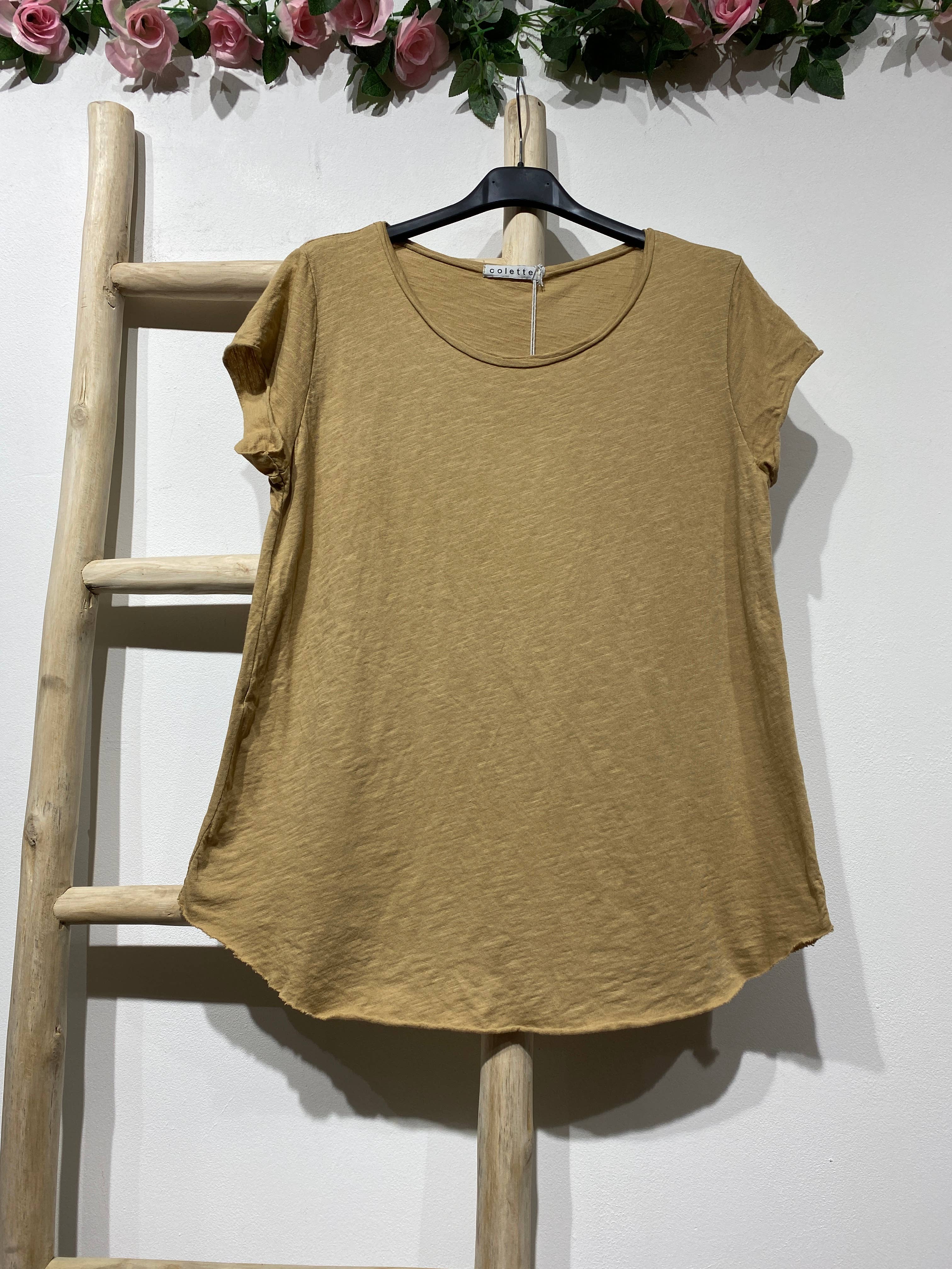 LINEN & COTTON HOUSE – Engroshandel T-shirt – til kvinder – Bomuld t-shirt med rund hals, basis 81177