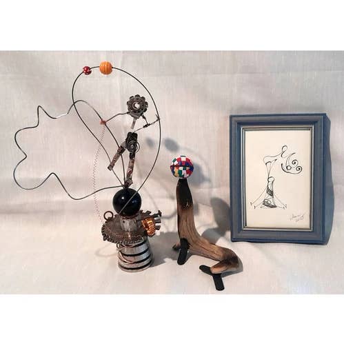 Akrobaten - skulptur av Ama för wholesale av Chez XYZ association artistique