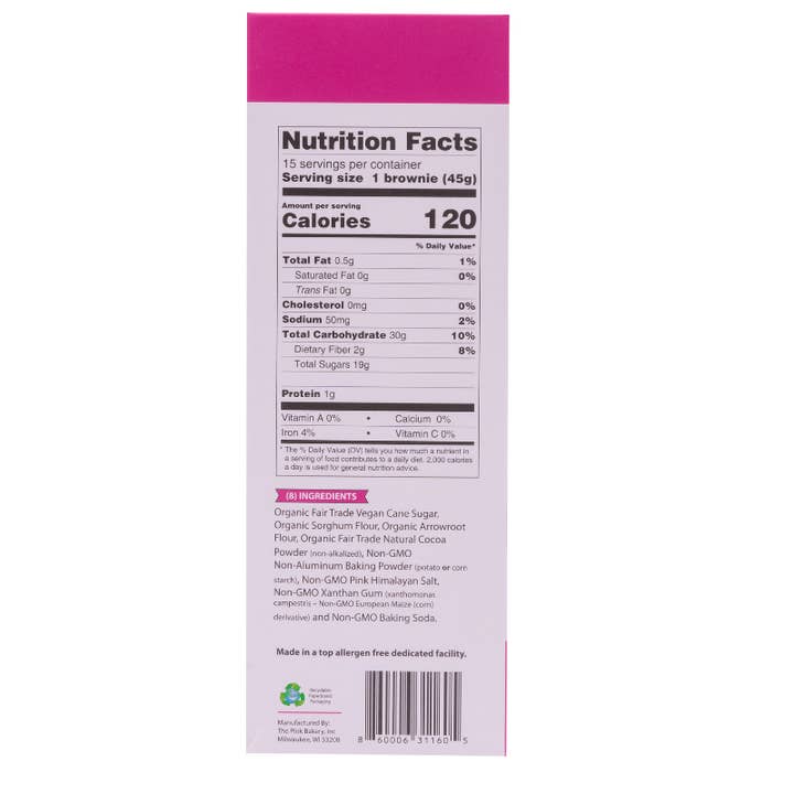 The Pink Bakery, Inc – Großhandel Brownie-Backmischungen – Keine Frownie Brownie Premium-Backmischung