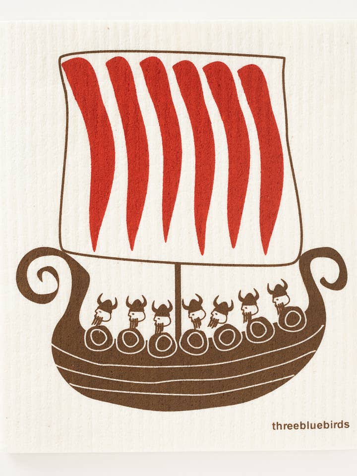 Vikinger Svensk Karklud for engroshandel hos Three Bluebirds Swedish Dishcloths