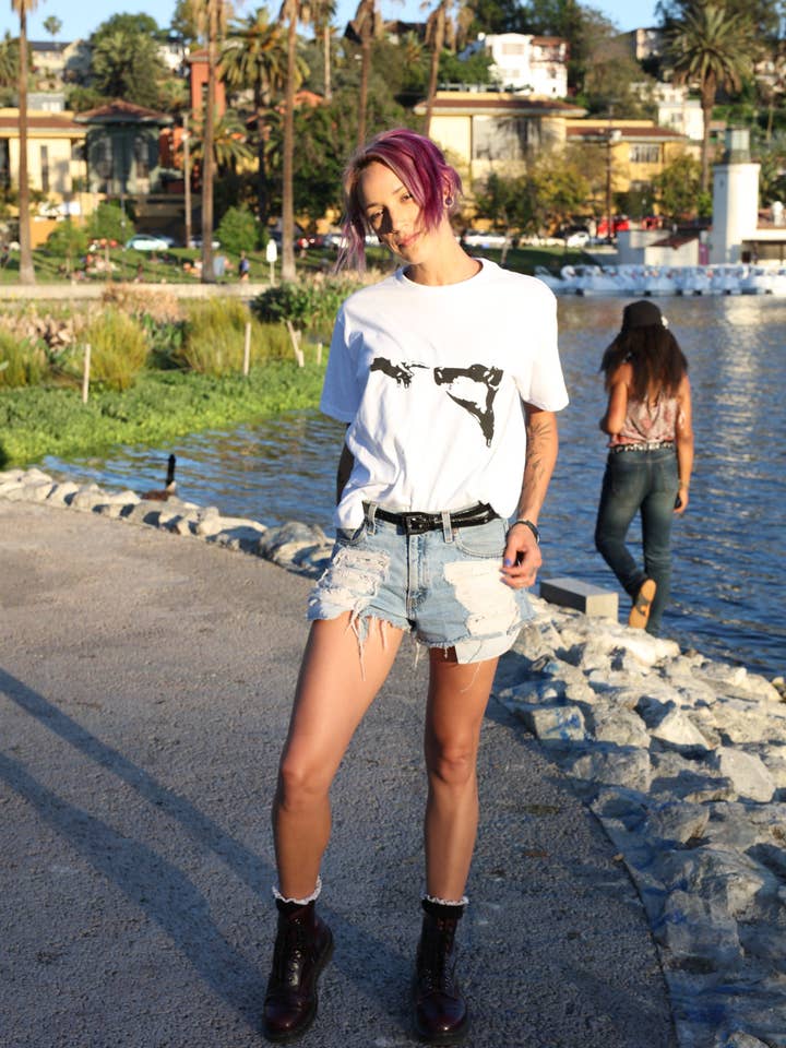 Hand of God towards a Cow T-shirt for wholesale by Vegan Club