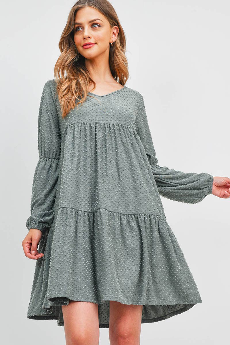 You & Me - Vendita all'ingrosso Vestito - Donna - PPD1246-ABITO A POIS SVIZZERI CON VOLANT CON MANICHE A SBUFFO15