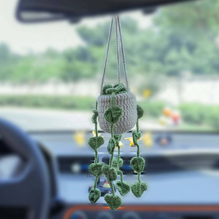 Crochet Car Plant Hanging, Houseplant Decor Plant Lover Gift for wholesale by TOMOPOD LLC