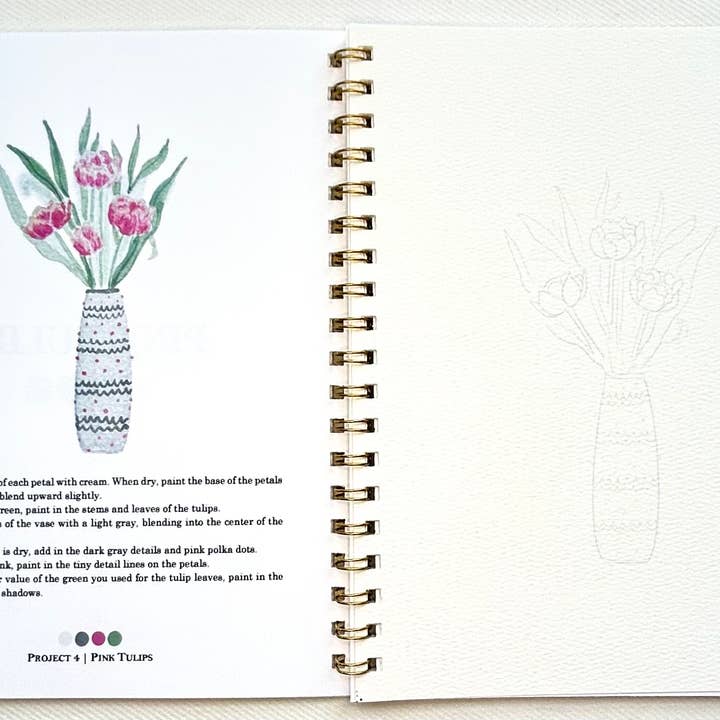 Paint & Pigment Studios - Wholesale Sketchbook/Sketchpad - Flowers Watercolor Workbook