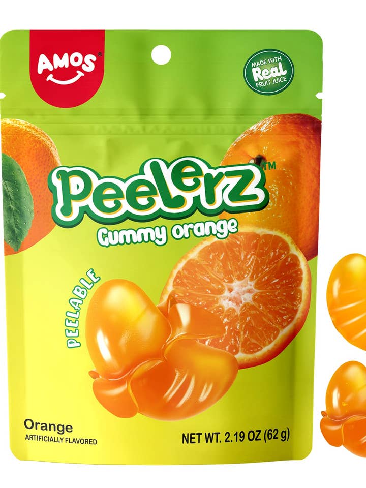 Gummy Orange Peelerz 12 Pack Case for wholesale by Sweet As Fudge Candy Shoppe