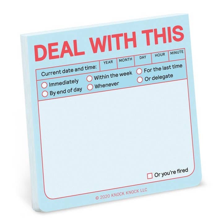 Knock Knock Deal with This Sticky Note (Pastel Edition) (Notepad/Sticky Notes) for wholesale by Abrams & Chronicle Books