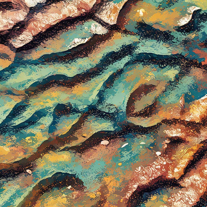 Ripples in the Sand - Fine Art Framed Canvas per la vendita all'ingrosso da parte di Maple Hill by Karen