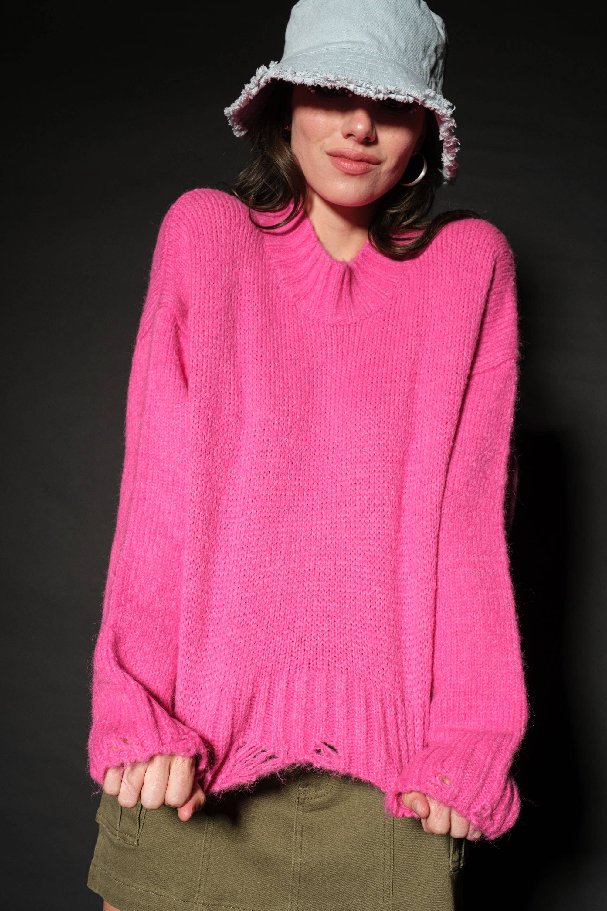 Signature 8 - Wholesale Knit Sweater - Women's - CROP SWEATER S62357