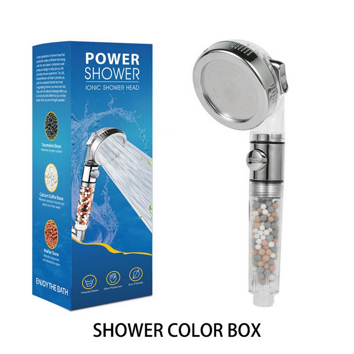 ACCITY - Wholesale Shower Head - THREE-SPEED WATER FILTER SHOWER HEAD WITH BOOSTER_CWASC17030