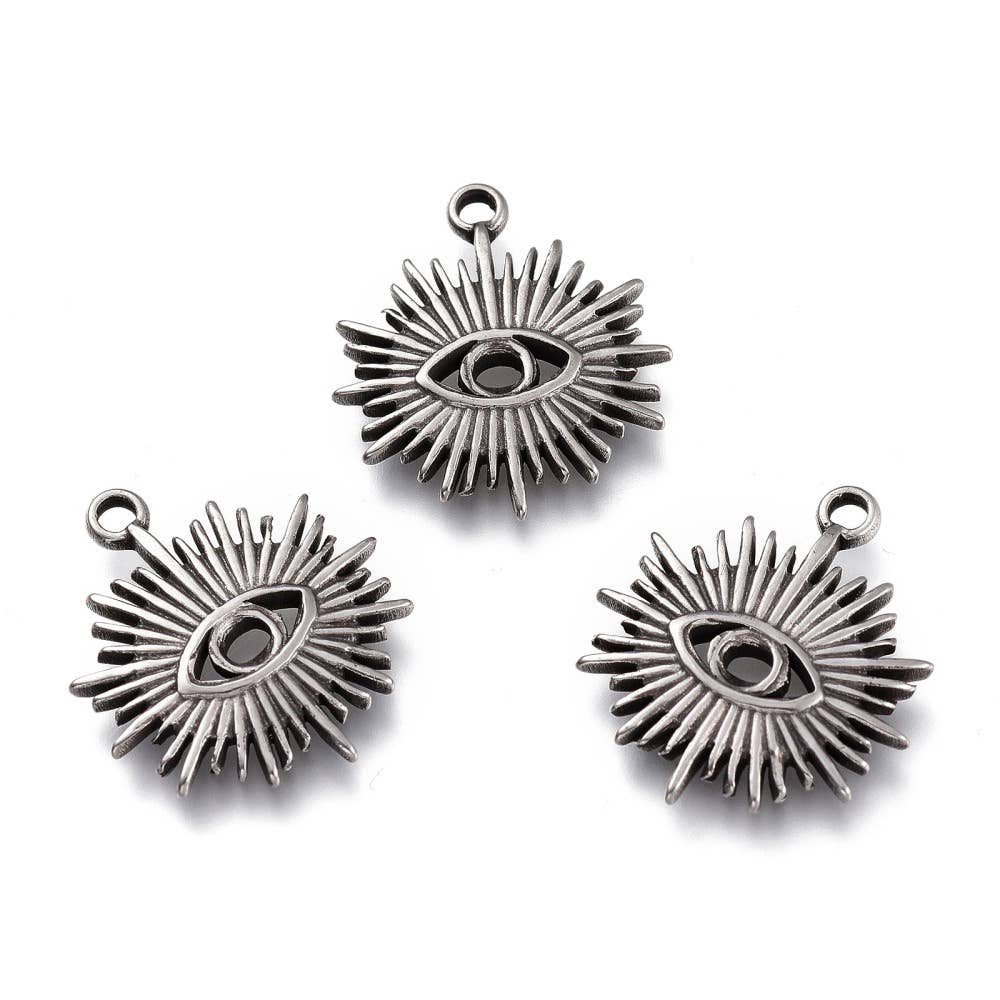 VIE – Pendente/pingente individual por atacado – Pingente de olho mau, prata antiga1