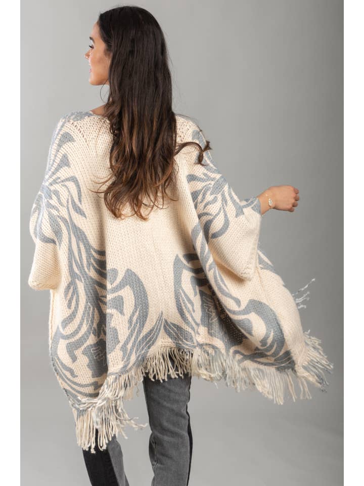 SAACHI - Wholesale Kimono - Women's - Knit Tassel Kimono