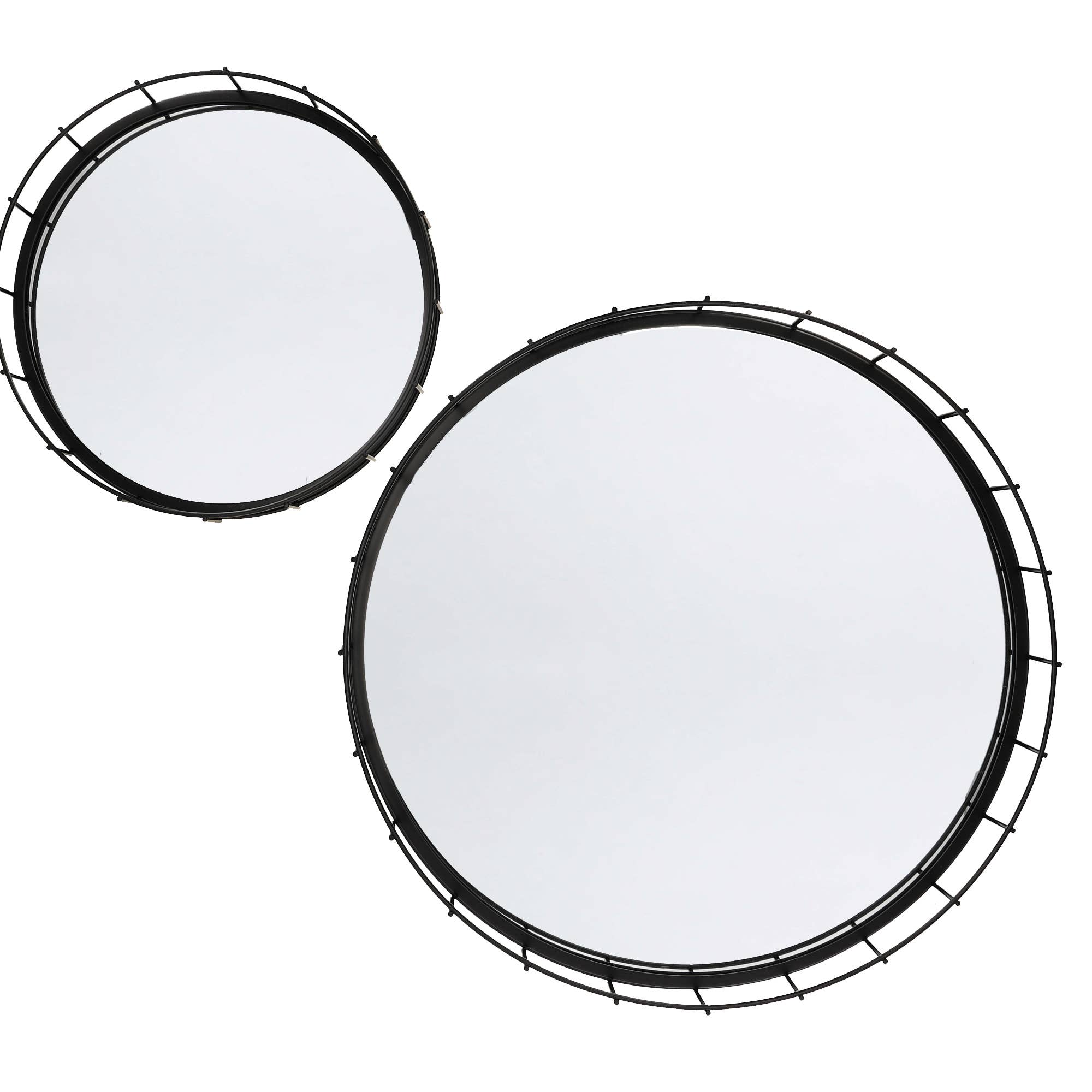 Vosteen - Wholesale Outdoor Ornament/Decor - Lenny metal tray, set of 2, D54, 5/34, 5 cm, black0