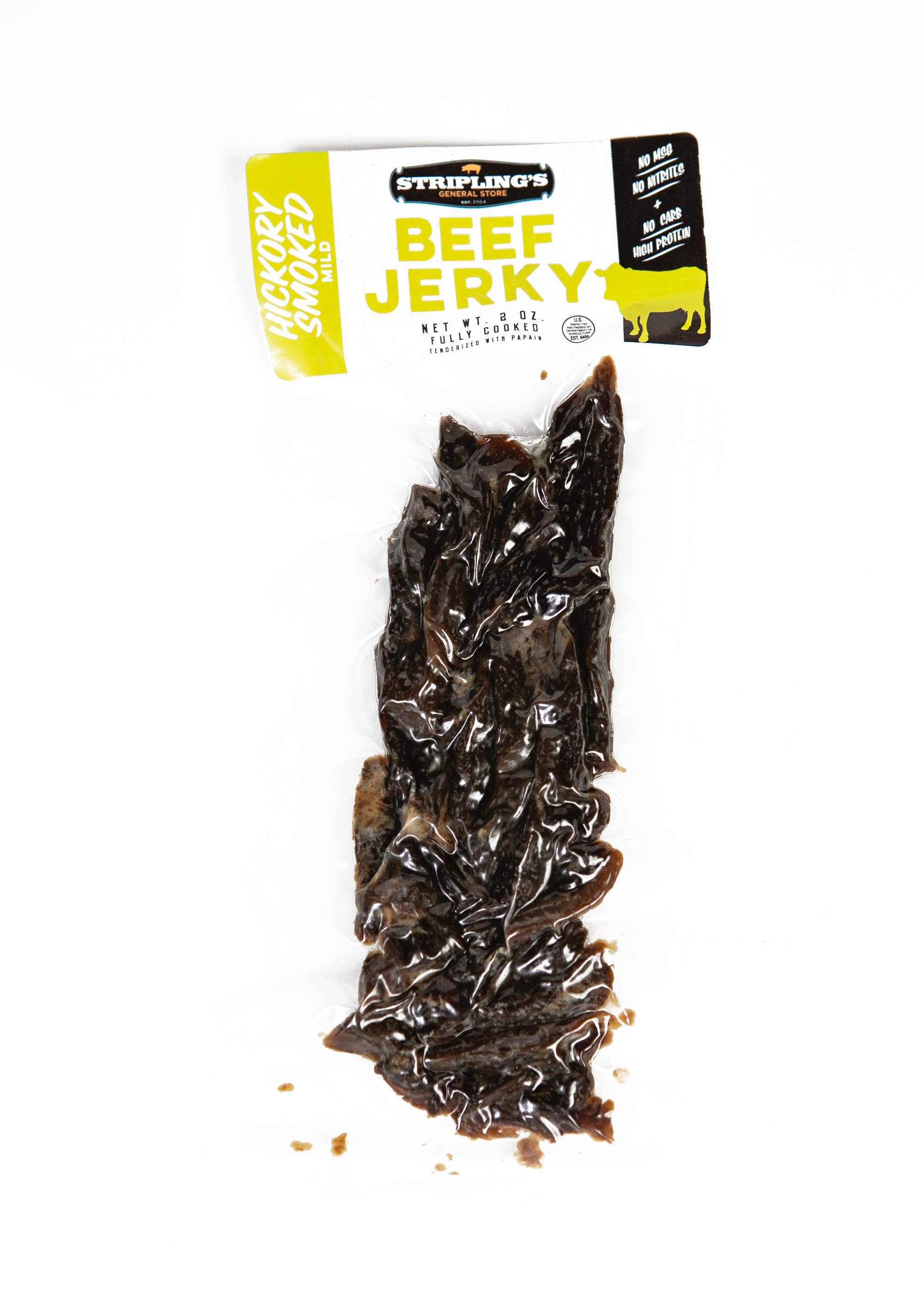 Stripling's General Store - Wholesale Jerky - 2oz Stripling's Beef Jerky - Hickory Smoked
