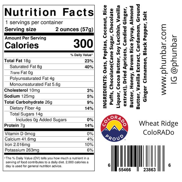 Phun Bar - Wholesale Snack bar - Apricot+Chai "The Sherpa"1