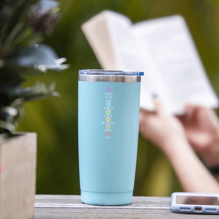 Soulful Wear - Wholesale Insulated mug/tumbler - Vertical Chakras Tumbler7