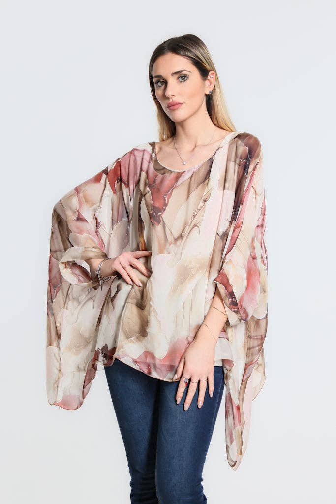 TINA Stephens Italy/Tees By Tina - Wholesale Kaftan - Women's - Sofia Zing Silk Kaftan (BQ201ZG)