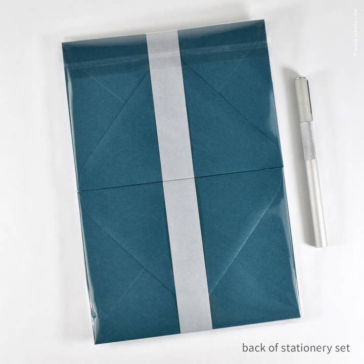 Inkello Letterpress - Wholesale Stationery/Notecard Set - Stationery Set with Bluebird (#472)2