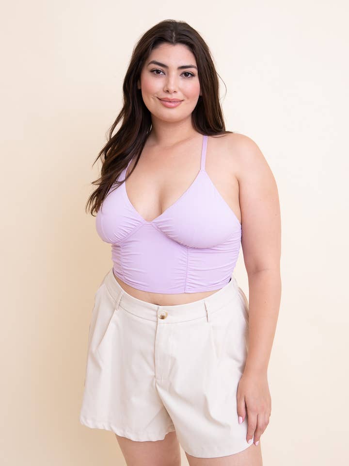 Brassière froncée Curvy Comfort grande taille, extensible et douce 😉 pour la vente par Leto Accessories