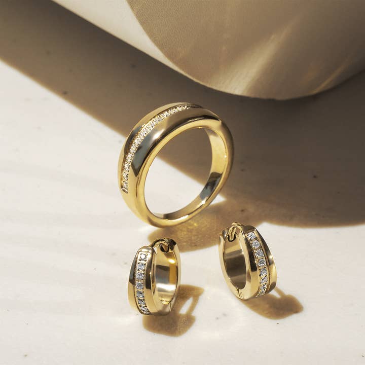 Mathieu Blanchard - Wholesale Multi-Stone Ring - Bague Dôme Chic en acier5