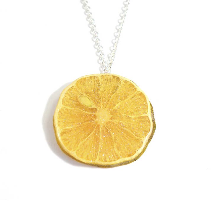 Lemon Necklace - Fruit Necklace for wholesale by Glitterlimes