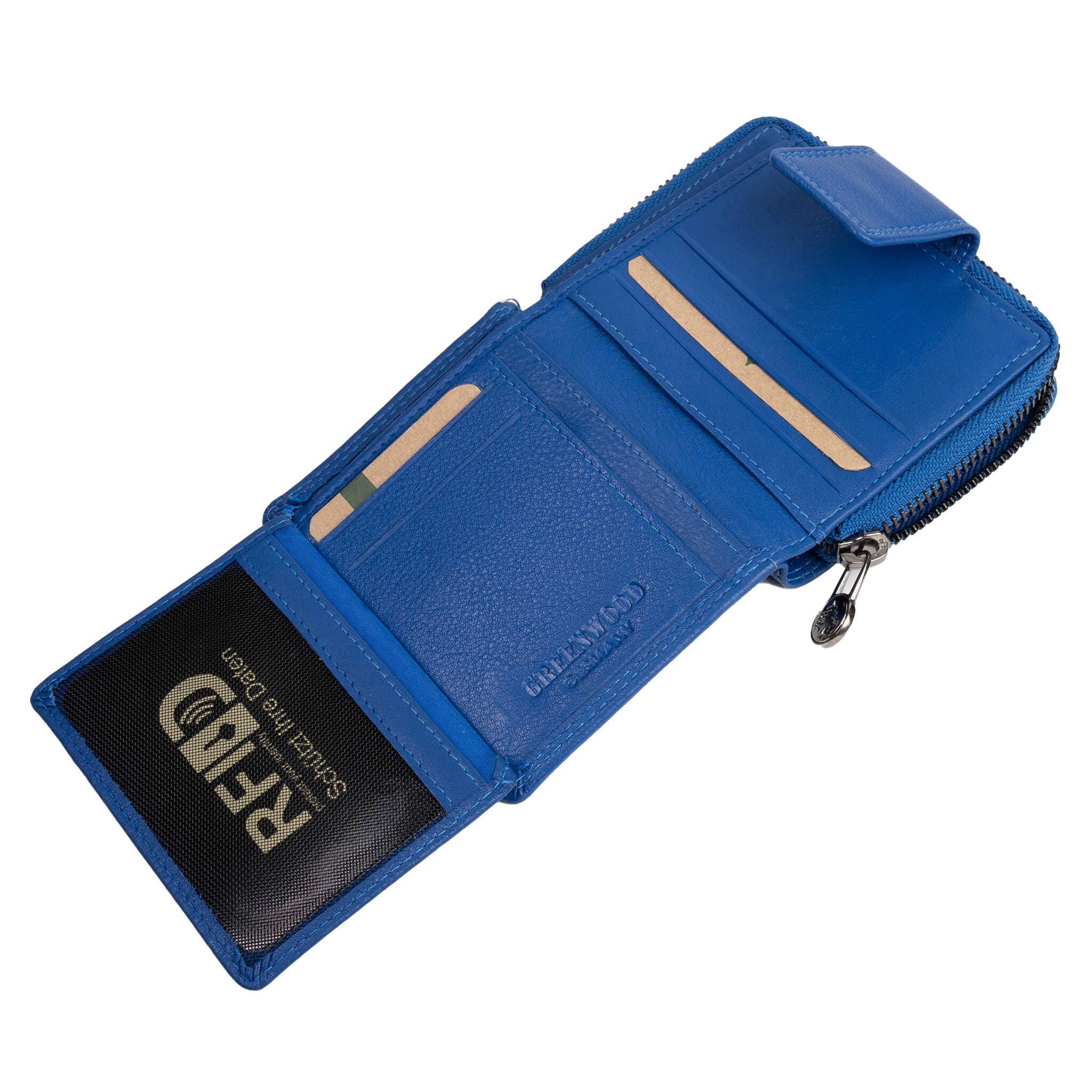 Greenwood - Wholesale Wallet - Unisex - Akiro women's small leather wallet with zip pocket34