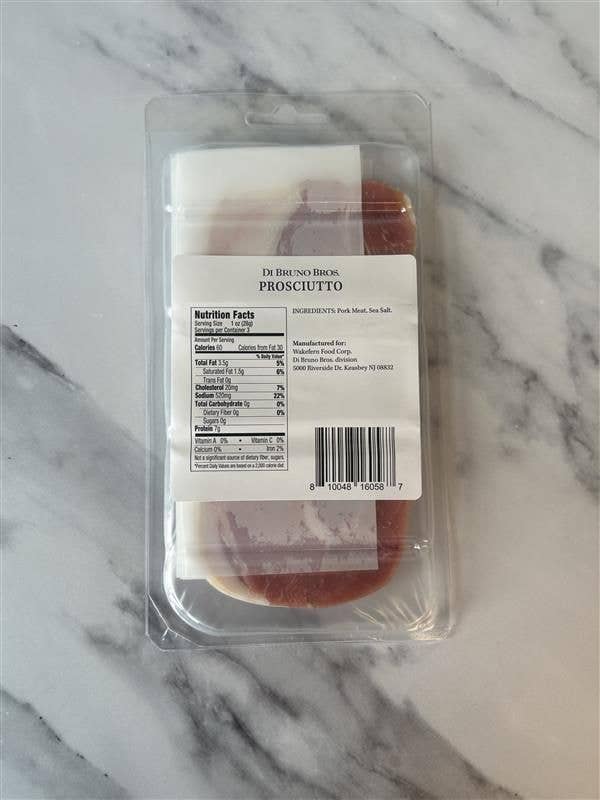 Di Bruno Bros. - Wholesale Ham - Sliced Prosciutto Small Tray1