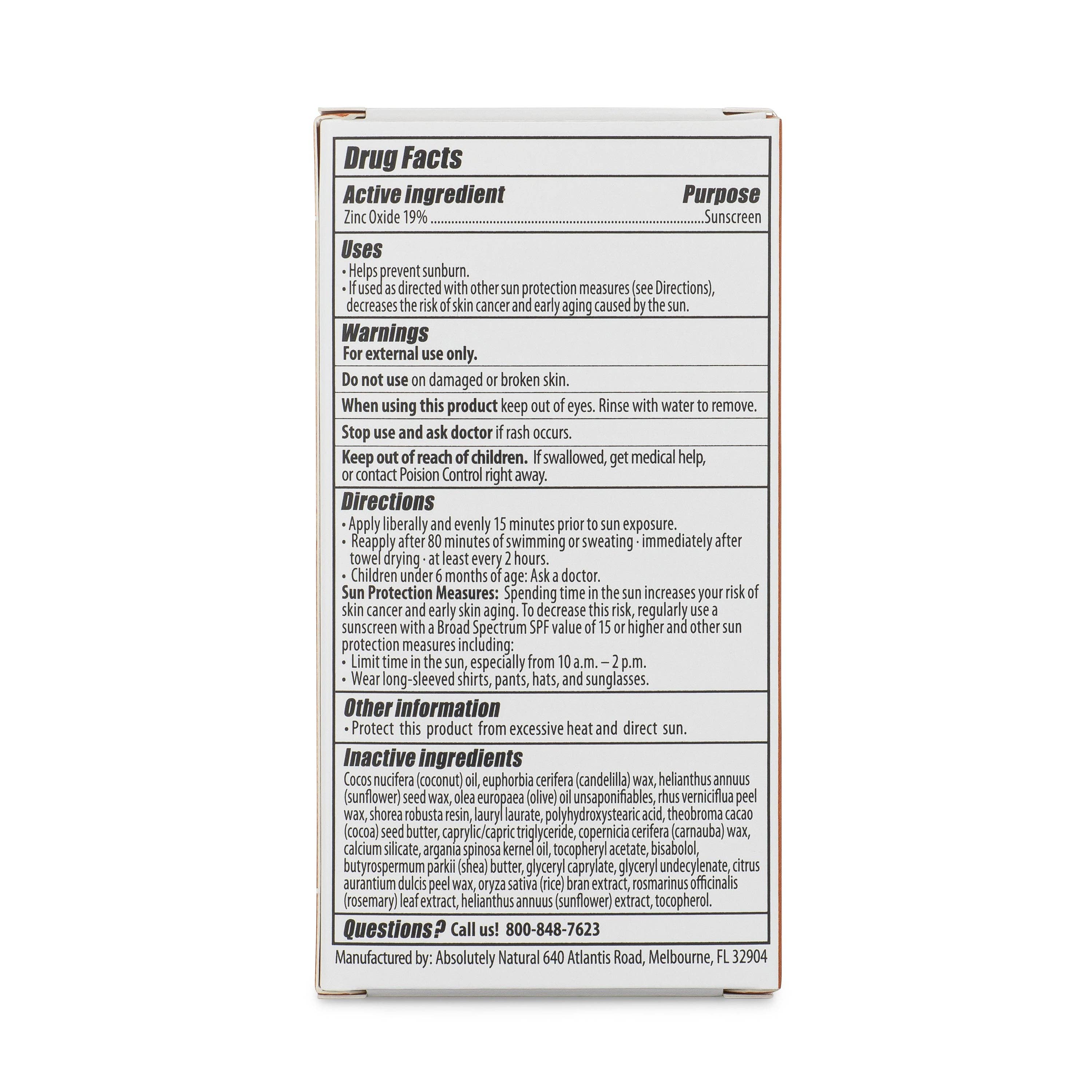 Absolutely Natural Skincare - Wholesale Sunscreen - SPF 50 Mineral Sunscreen Stick3