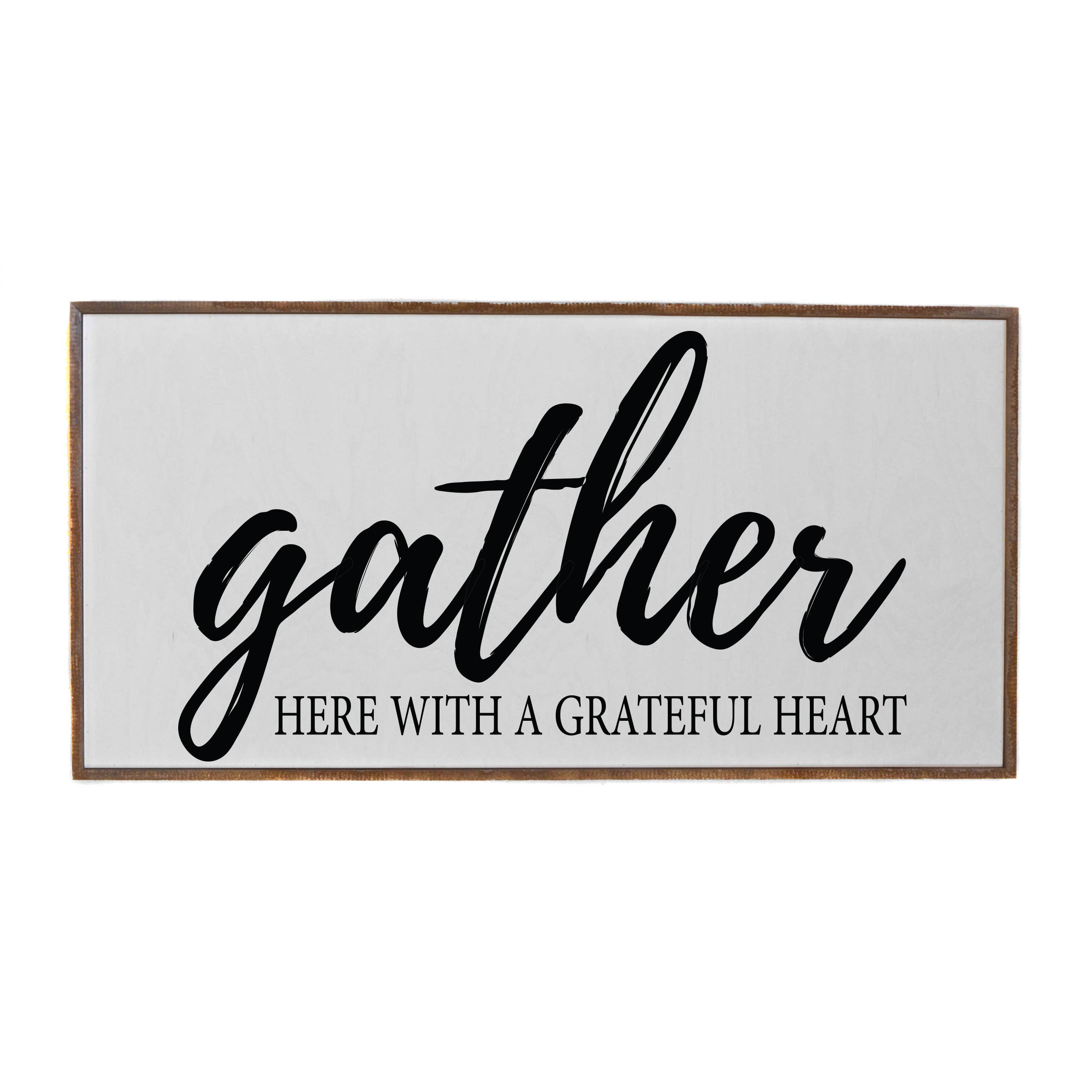 Driftless Studios - Wholesale Sign - 32X16 Gather Here Wooden Farmhouse Sign - Kitchen Signs0