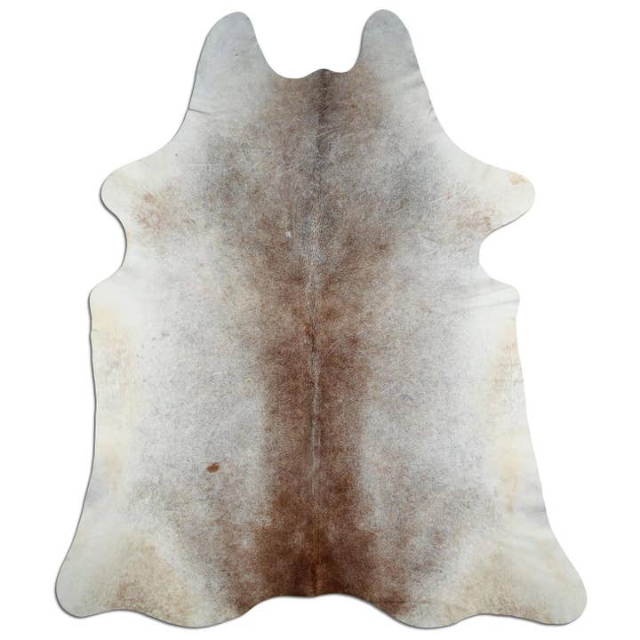 Tapete de pele de vaca - L238 x B185 cm - cinza castanho por atacado de Livarto UG (haftungsbeschränkt)