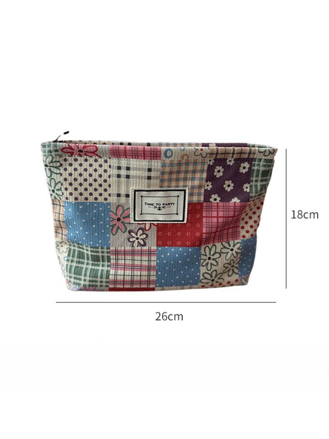 Floral Cosbai - Portable Patchwork Travel Makeup Bag for wholesale on Faire1