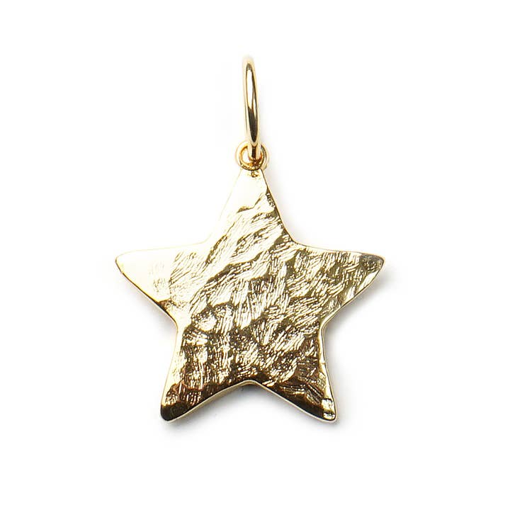 Star, gilded with 24K fine gold, Amulet M for wholesale by SchauTime