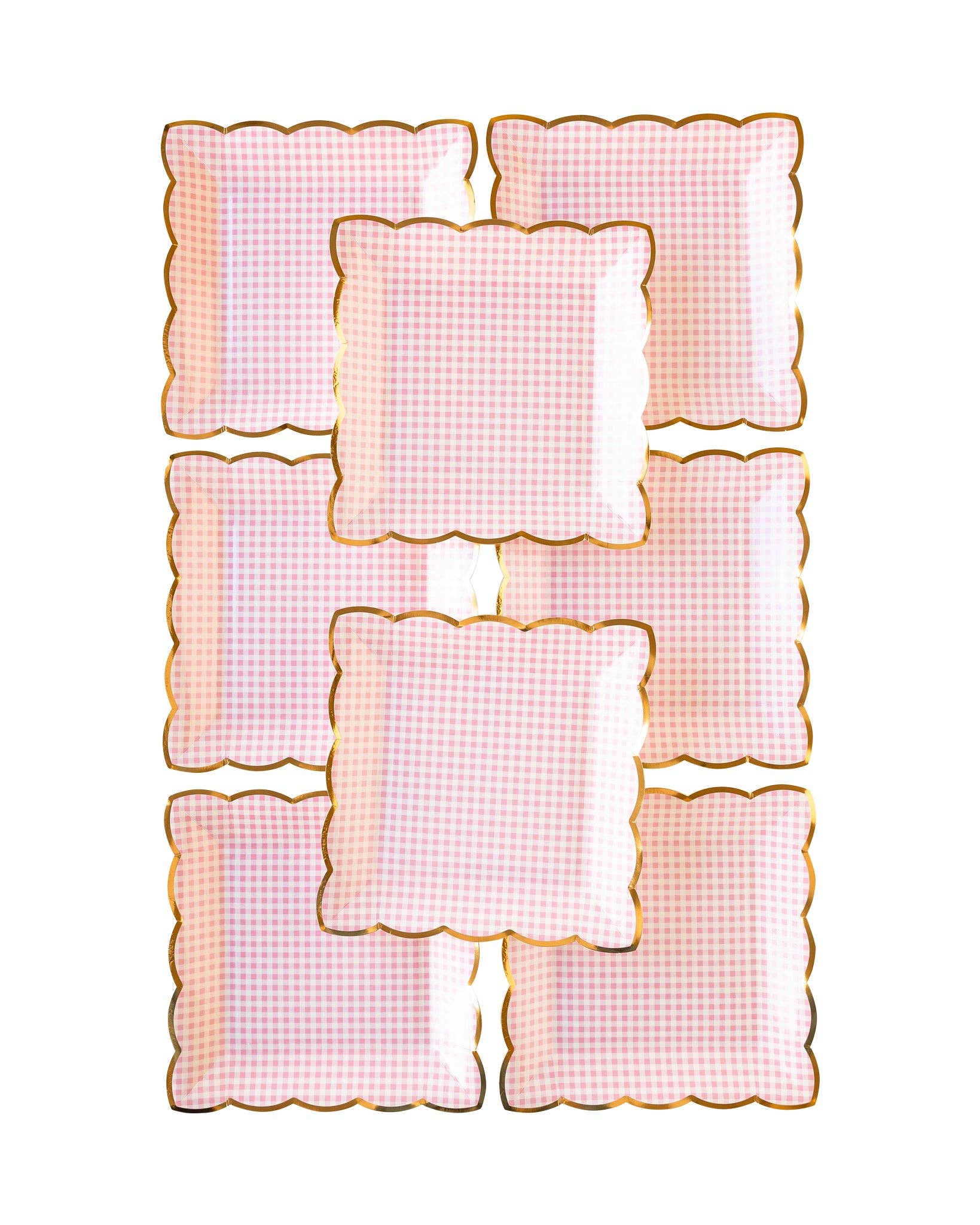 My Mind’s Eye - Wholesale Disposable Plate - PGB941 - Pink Gingham Plate3