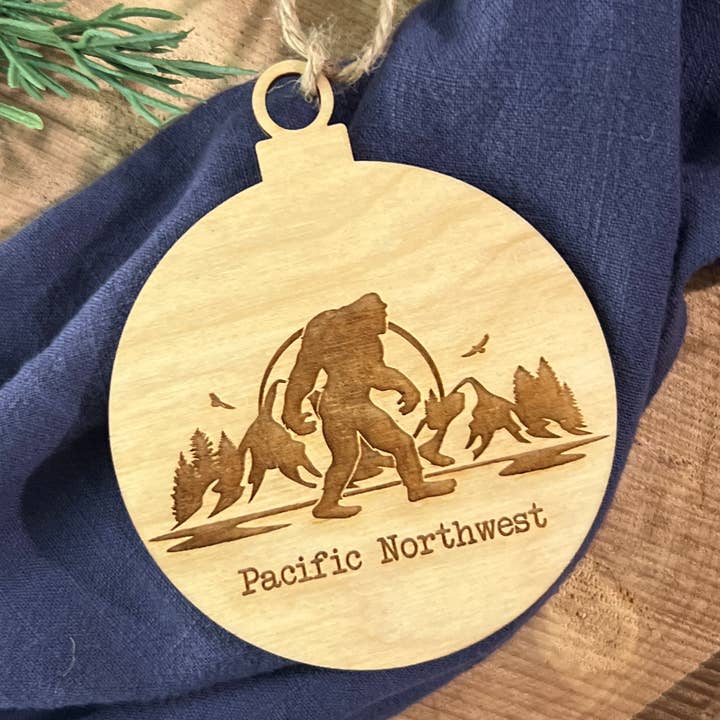 Bigfoot Mountain Ornament for wholesale by Chamness' Crafty Corner