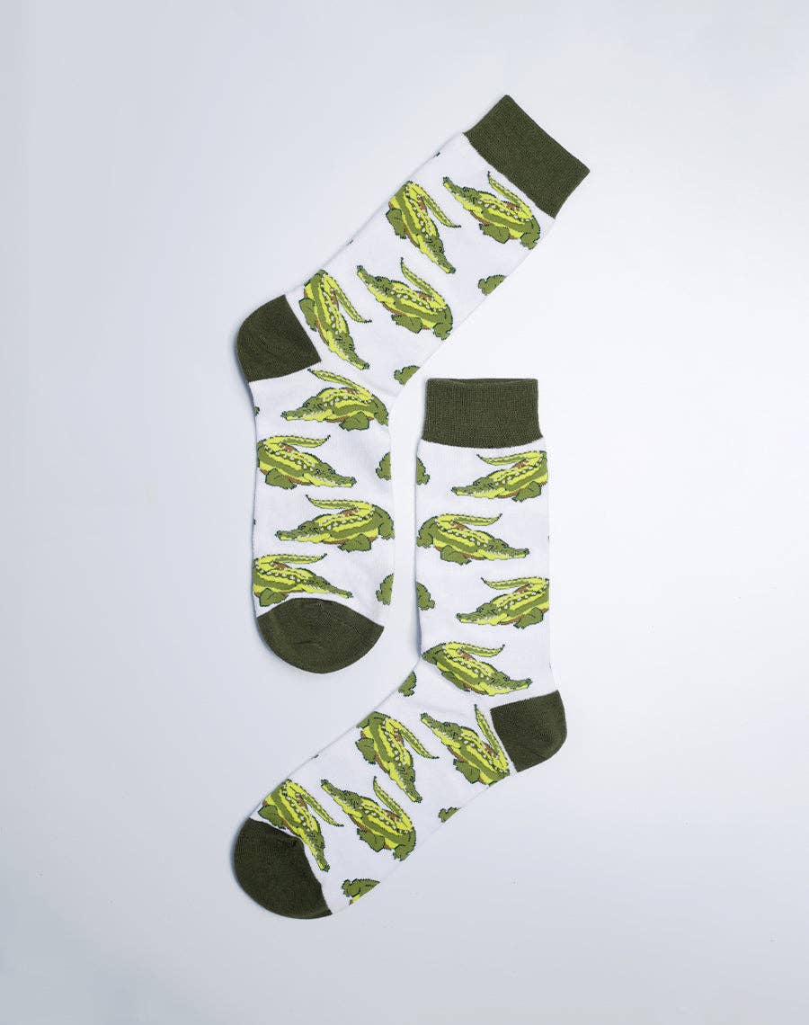 Just Fun Socks - Wholesale Socks - Men's - Men's Gator Gator Alligator Crew Socks4