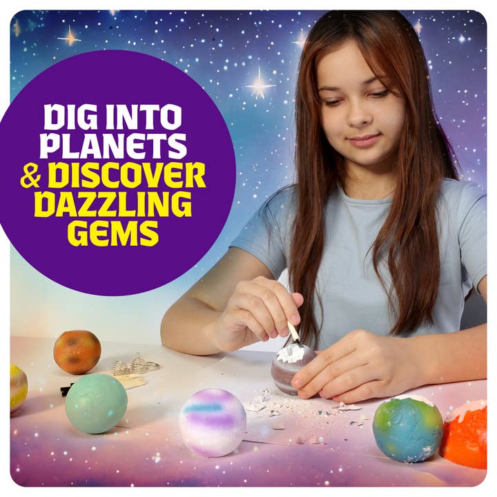 Dan&Darci - Wholesale DIY Craft Kit - Kids - Galaxy Gem Dig Kit for Kids - Gemstones Digging Science Kit