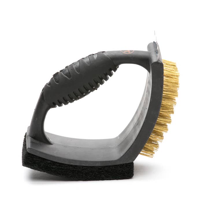 Fox Run Brands - Vendita all'ingrosso Utensile per barbecue - Spazzola per barbecue Outset in plastica a forma di V con tampone e raschietto, 16,5 pollici4