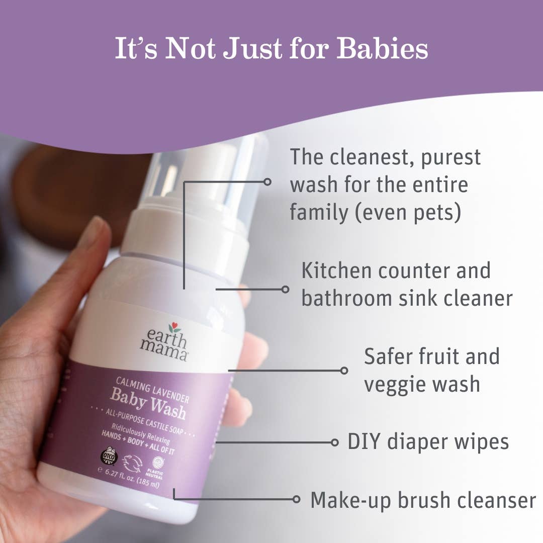 Earth Mama Organics - Wholesale Body Wash/Shower Gel - Kids & Baby - Calming Lavender Castile Baby Wash9