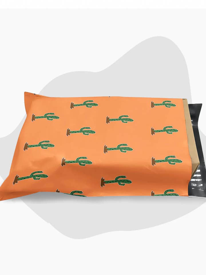 Enveloppes postales en polyéthylène brillant en forme de cactus, 10 x 13 | RADYAN pour la vente par Radyan