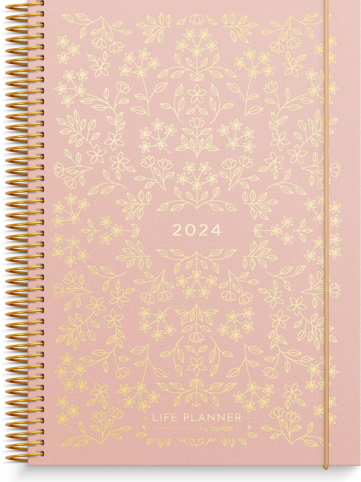 Life Planner Pink Fleur - Versión francesa para venta al por mayor de Burde Publishing AB