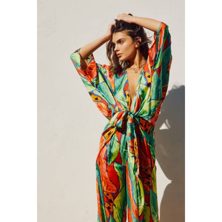 Exotic Escape High Slits Kimono Duster for wholesale by Dress Forum