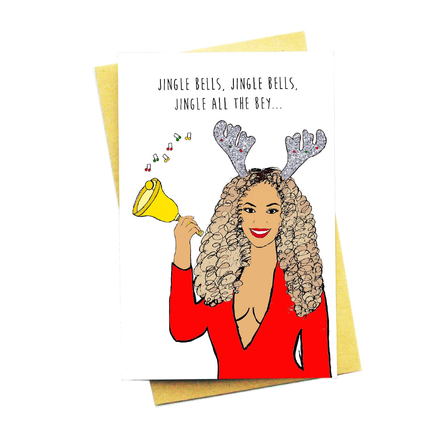 Nocturnal Paper - Wholesale Christmas Card - Jingle All The Bey... Cute, Funny Beyonce Christmas Card0