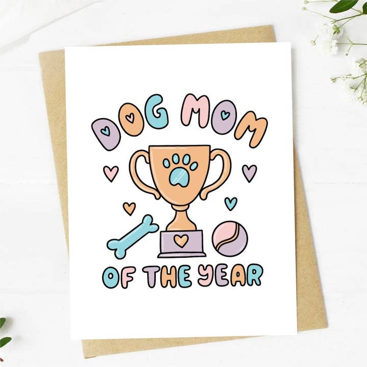 Big Moods - Wholesale Mother's Day Card - "Dog Mom Of The Year" Greeting Card
