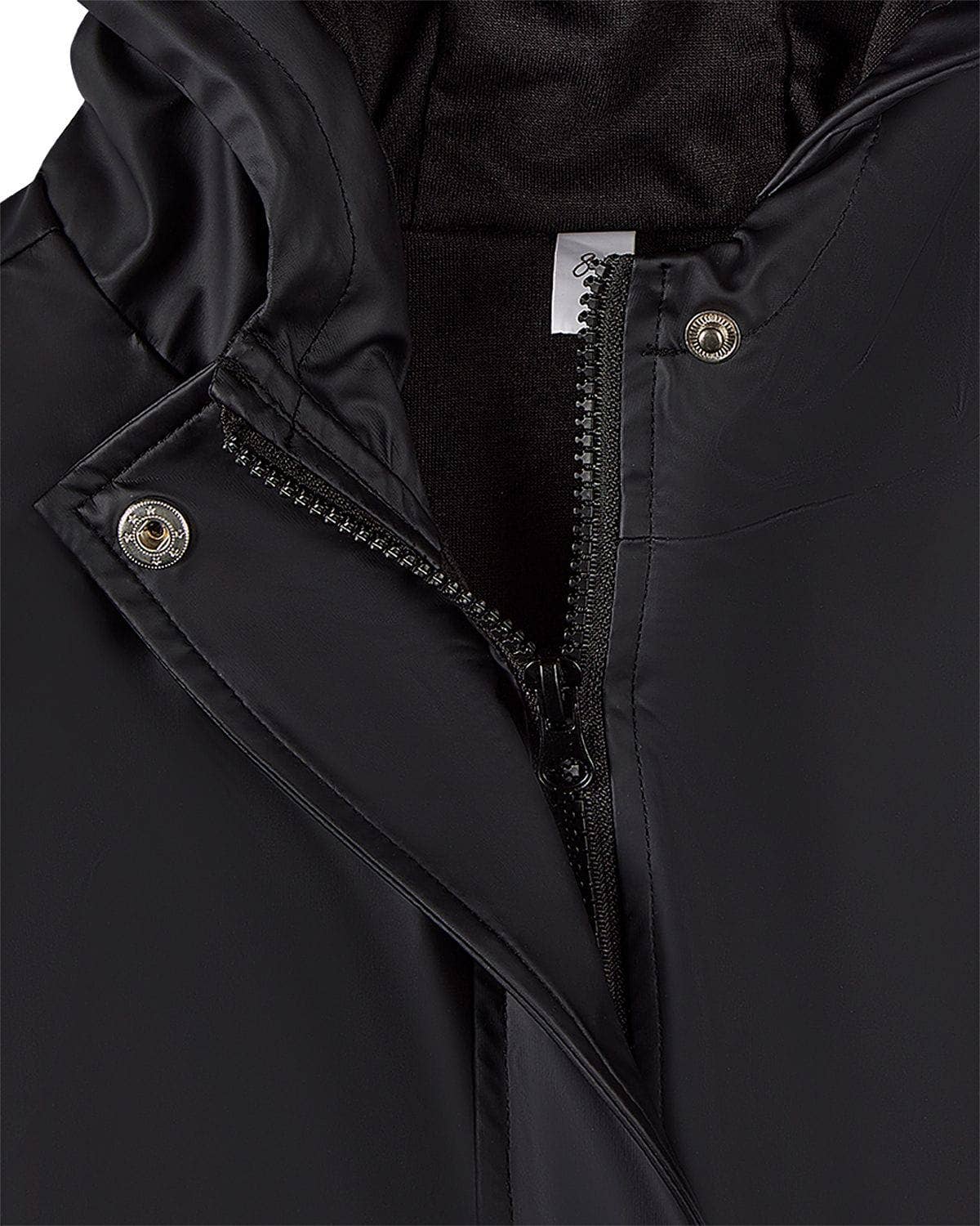 Black Classic Lined Raincoat with Pouch for wholesale on Faire2