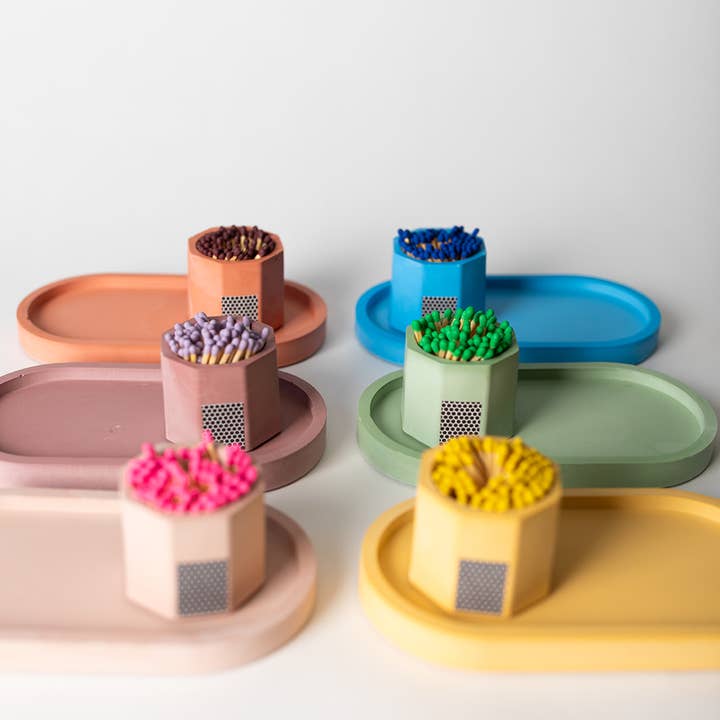 Tenn Prairie - Vente Plateaux décoratifs - Plateau bougie en béton – Base colorée pour présentation et décoration de bougie16