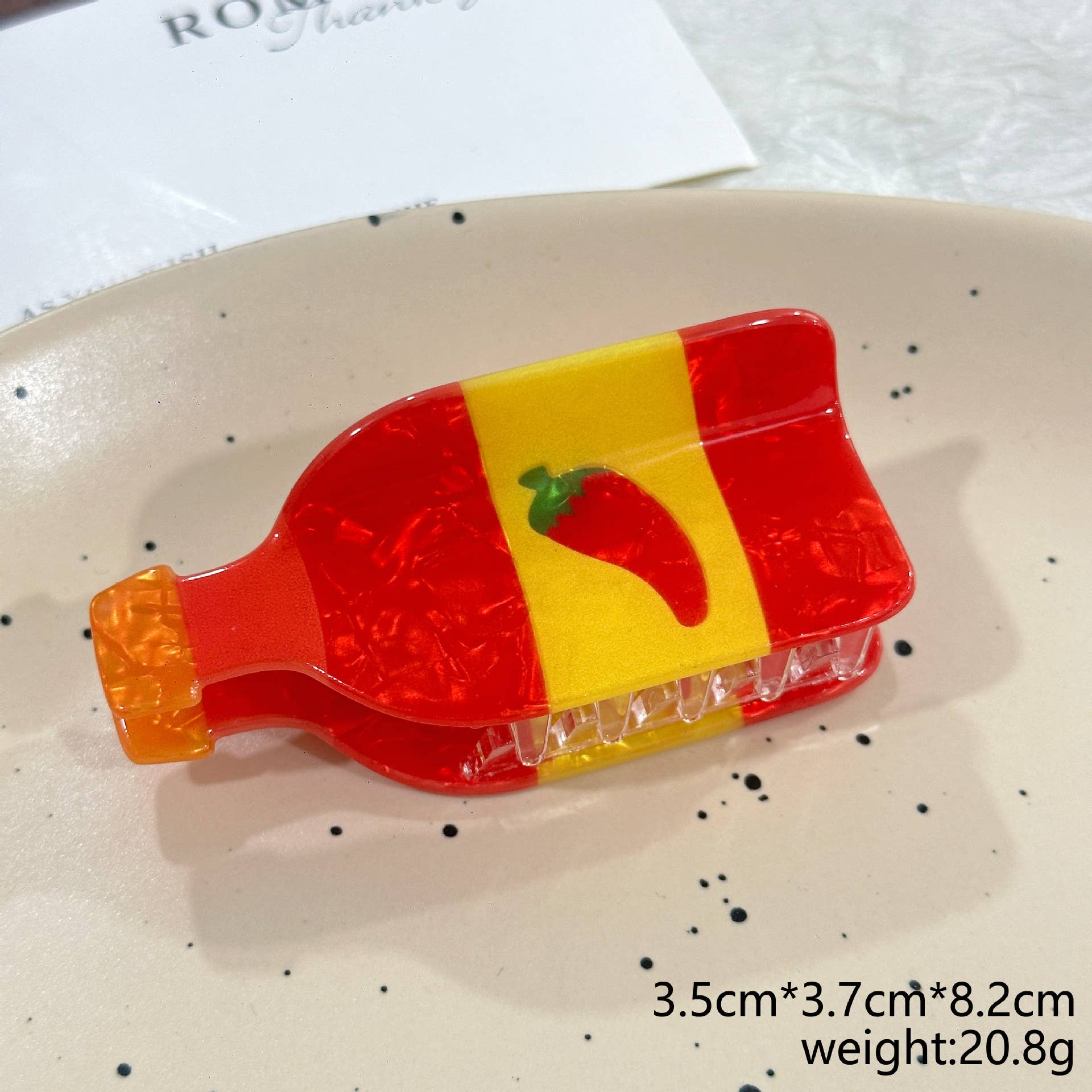SoapElenGlen - Wholesale Hair Clip - Women's - Chili Sauce Hair Claw, Realistic Food Hot Dog Hair Clip1