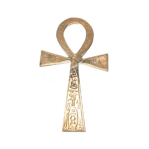 Oceanic Linkways Inc - Wholesale Spiritual Stone/Crystal - (PC)PLAQUE - BRASS ANKH 4 X 7.25"0